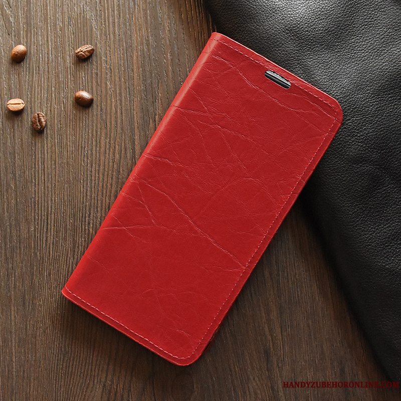 Etui Motorola Edge Læder Hver Dag Rød, Cover Motorola Edge Silikone Tynd Telefon