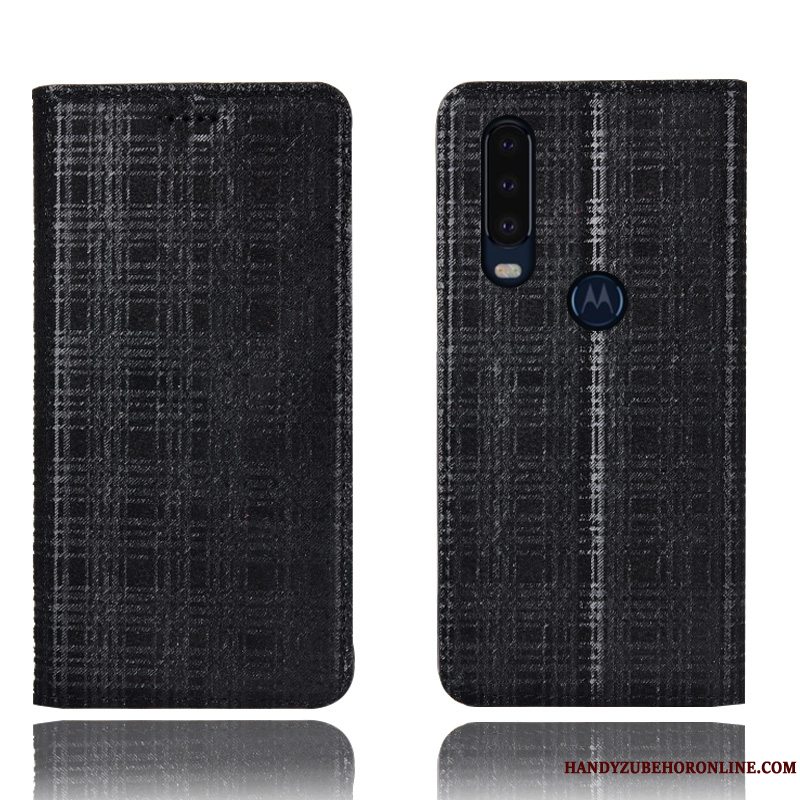 Etui Motorola One Action Beskyttelse Fløjl Anti-fald, Cover Motorola One Action Læder Rød Telefon