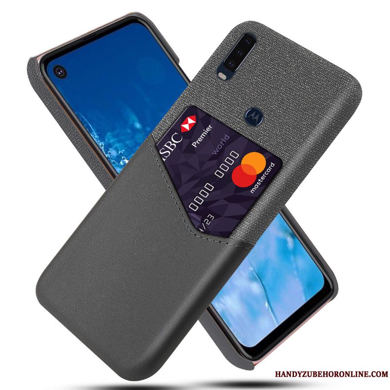 Etui Motorola One Action Tasker Bagdæksel Ramme, Cover Motorola One Action Beskyttelse Rød Hård