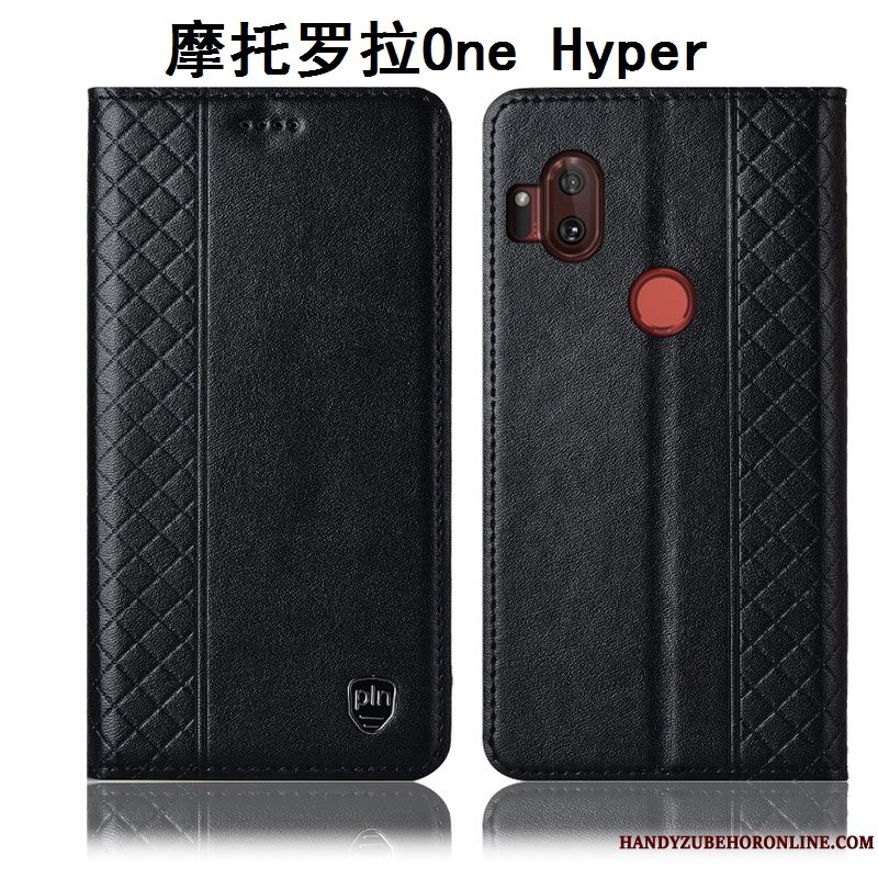 Etui Motorola One Hyper Beskyttelse Gul Anti-fald, Cover Motorola One Hyper Læder Telefon