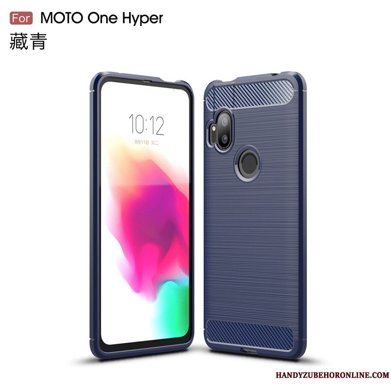 Etui Motorola One Hyper Blød Anti-fald Business, Cover Motorola One Hyper Beskyttelse Rød Mønster