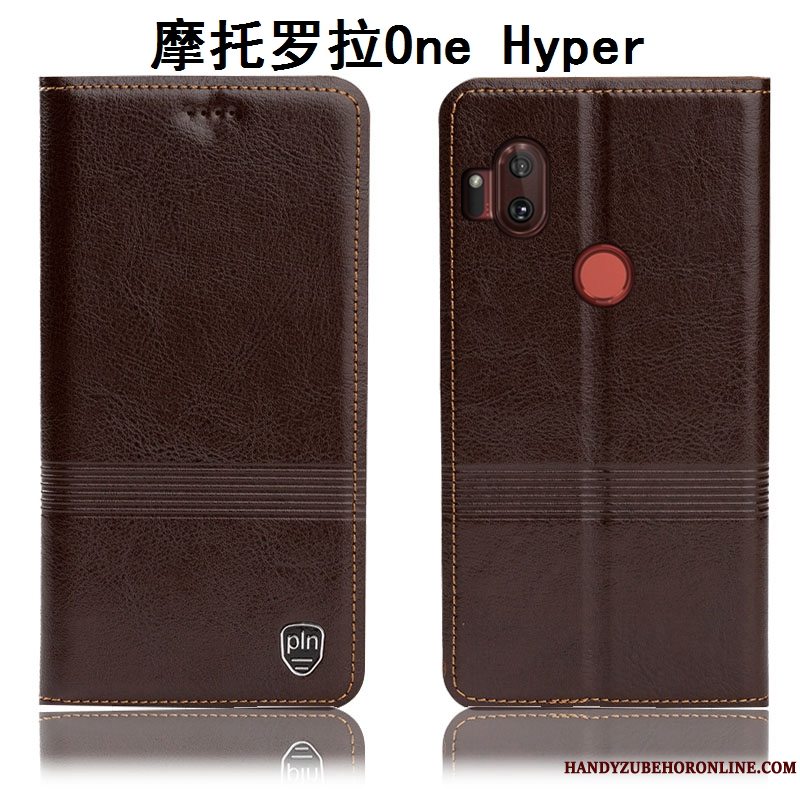 Etui Motorola One Hyper Folio Rød Anti-fald, Cover Motorola One Hyper Læder Telefon