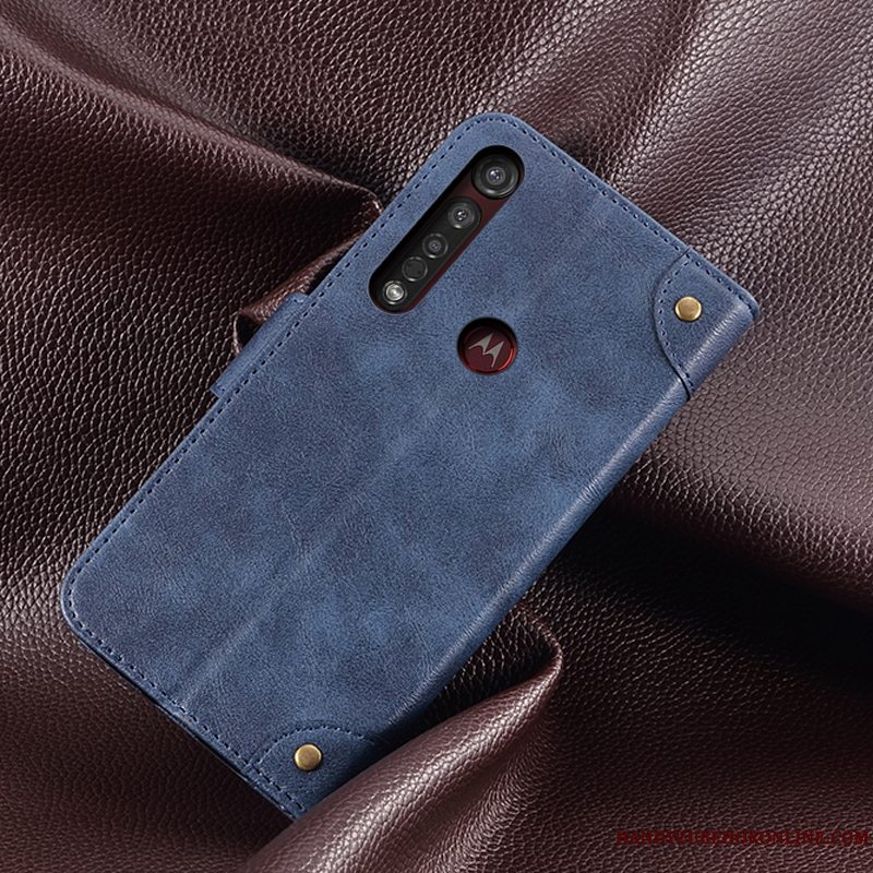 Etui Motorola One Macro Folio Kort Sort, Cover Motorola One Macro Tegnebog Telefon