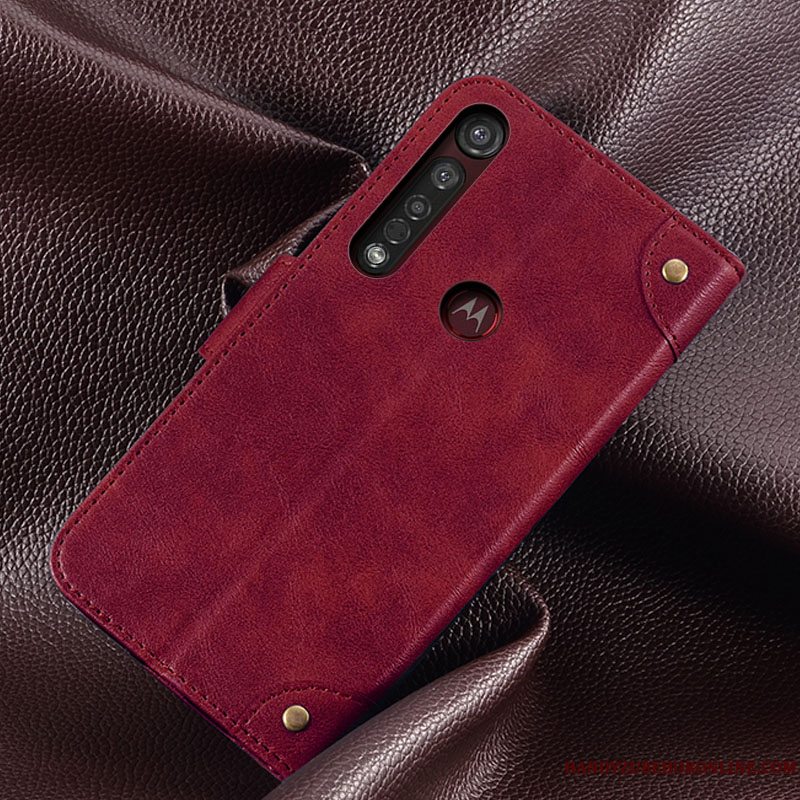 Etui Motorola One Macro Folio Kort Sort, Cover Motorola One Macro Tegnebog Telefon