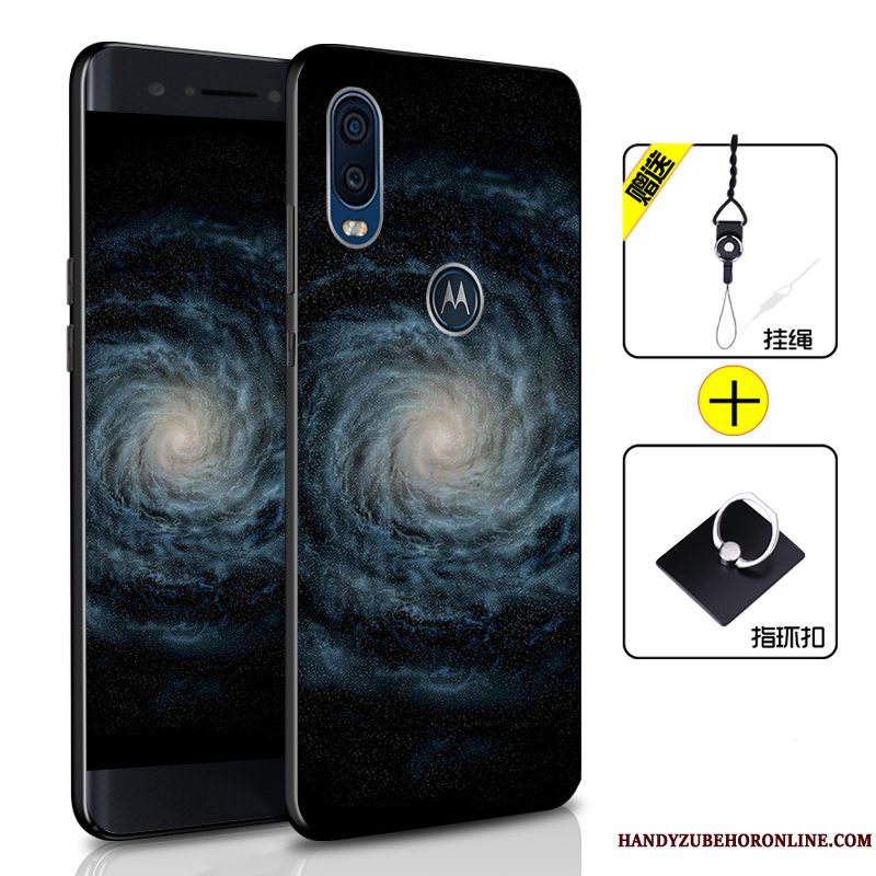 Etui Motorola One Vision Beskyttelse Mørkeblå Telefon, Cover Motorola One Vision Silikone Anti-fald