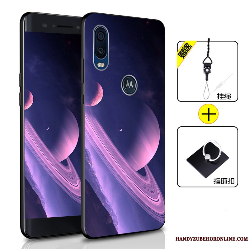 Etui Motorola One Vision Beskyttelse Mørkeblå Telefon, Cover Motorola One Vision Silikone Anti-fald