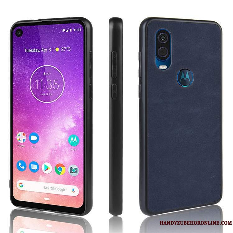 Etui Motorola One Vision Beskyttelse Telefonsort, Cover Motorola One Vision Anti-fald