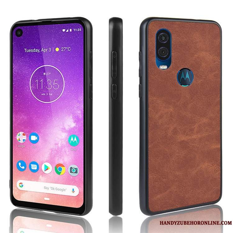 Etui Motorola One Vision Beskyttelse Telefonsort, Cover Motorola One Vision Anti-fald