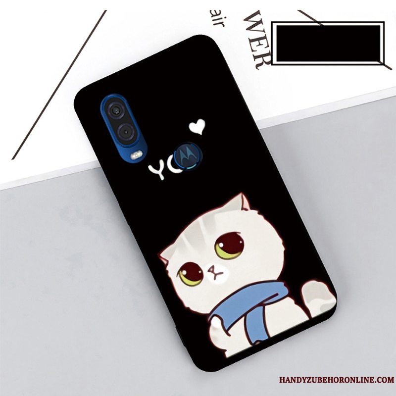 Etui Motorola One Vision Blød Telefonsort, Cover Motorola One Vision Beskyttelse