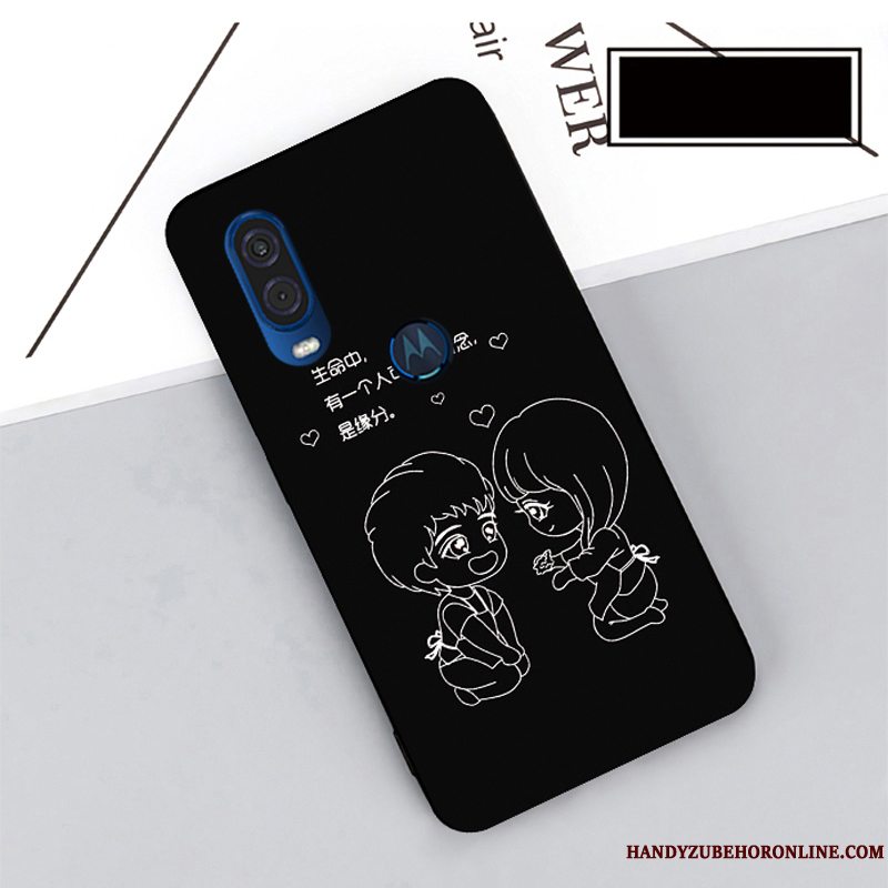 Etui Motorola One Vision Blød Telefonsort, Cover Motorola One Vision Beskyttelse