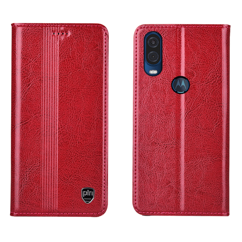 Etui Motorola One Vision Tasker Anti-fald Rød, Cover Motorola One Vision Beskyttelse Telefon