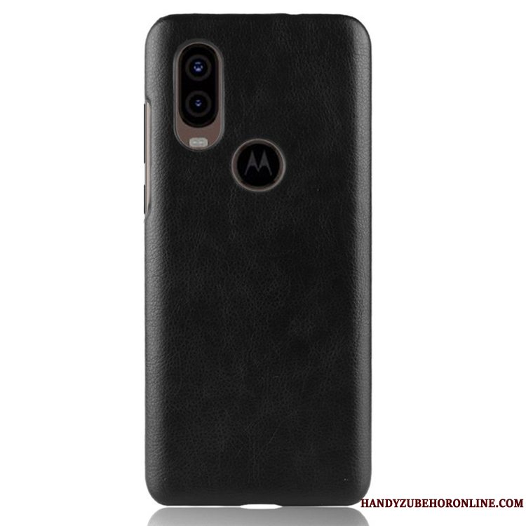 Etui Motorola One Vision Tasker Sort Af Personlighed, Cover Motorola One Vision Læder Anti-fald Telefon