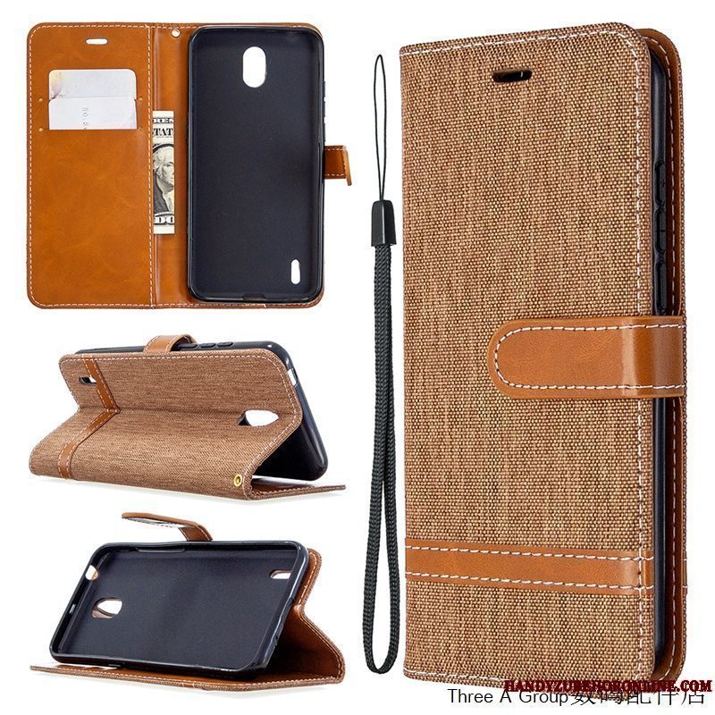 Etui Nokia 1.3 Mode Grøn Kort, Cover Nokia 1.3 Folio Splejsning Telefon