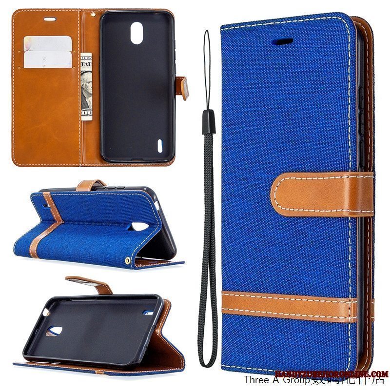 Etui Nokia 1.3 Mode Grøn Kort, Cover Nokia 1.3 Folio Splejsning Telefon