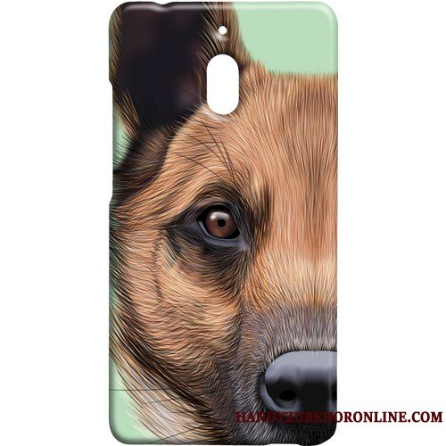 Etui Nokia 2.1 Lille Sektion Gul, Cover Nokia 2.1 Nubuck Hund