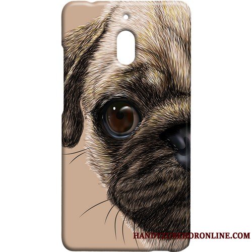 Etui Nokia 2.1 Lille Sektion Gul, Cover Nokia 2.1 Nubuck Hund