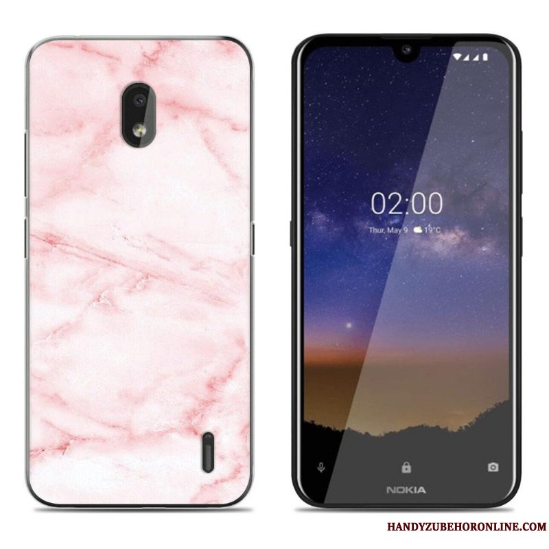 Etui Nokia 2.2 Blød Anti-fald Grøn, Cover Nokia 2.2 Cartoon Gennemsigtig Telefon