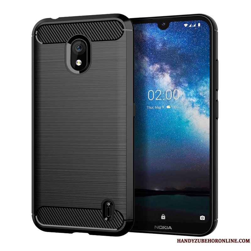 Etui Nokia 2.2 Silikone Anti-fald Grå, Cover Nokia 2.2 Tasker Fiber Mønster