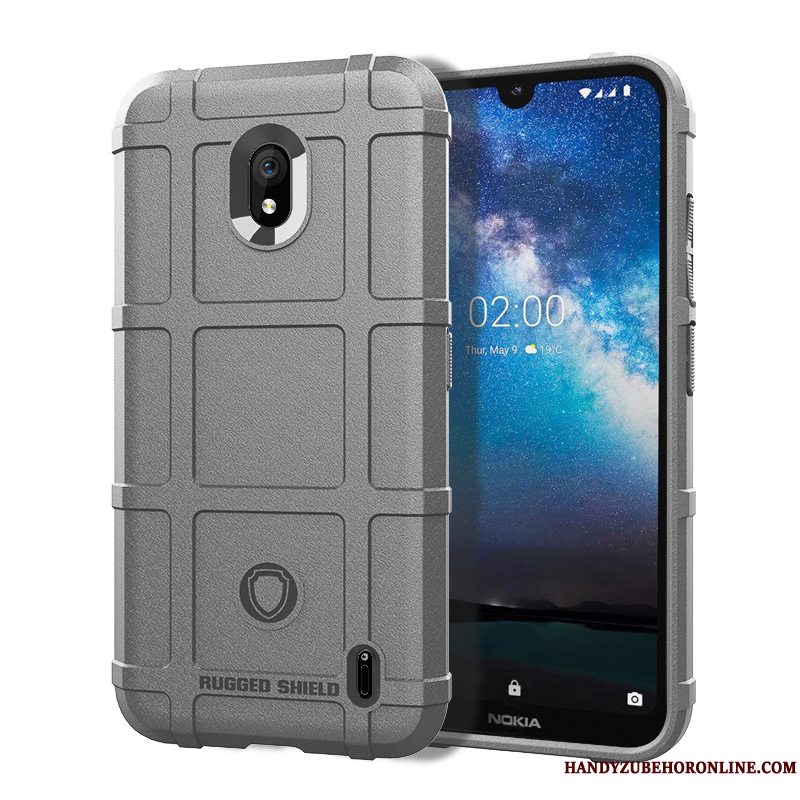 Etui Nokia 2.2 Tasker Anti-fald Nubuck, Cover Nokia 2.2 Beskyttelse Simple Sort