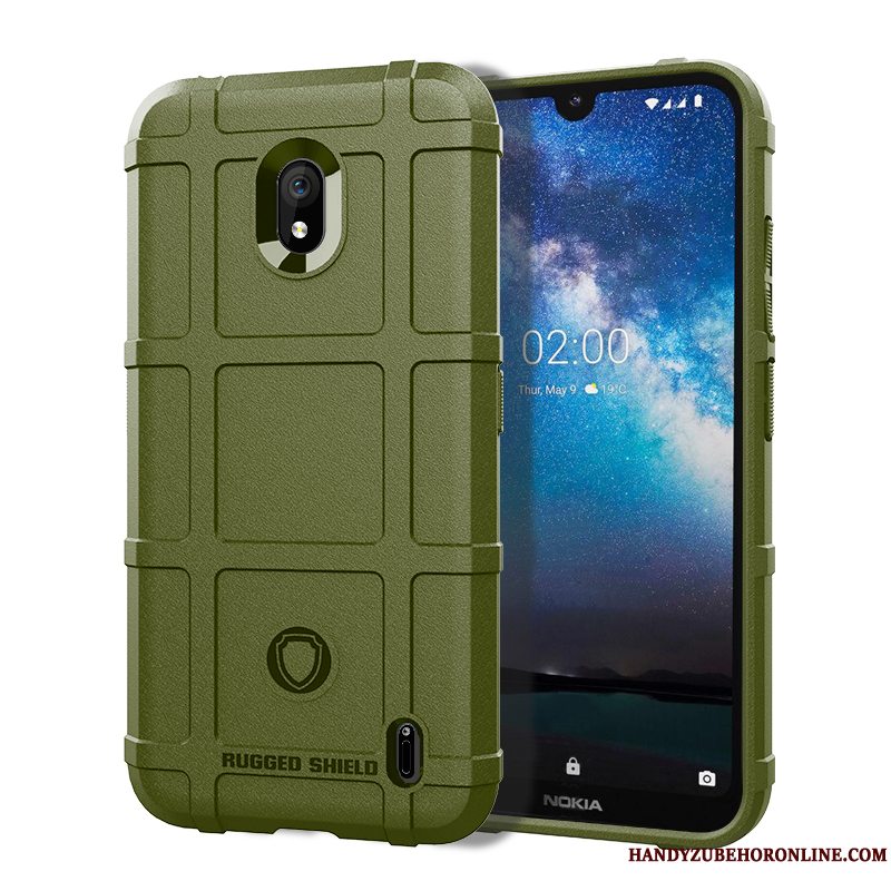 Etui Nokia 2.2 Tasker Anti-fald Nubuck, Cover Nokia 2.2 Beskyttelse Simple Sort