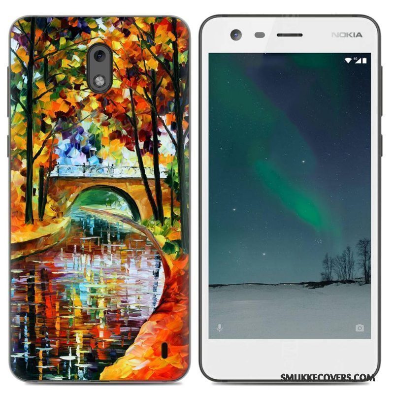 Etui Nokia 2 Beskyttelse Trend Gul, Cover Nokia 2 Tasker Simple Pu