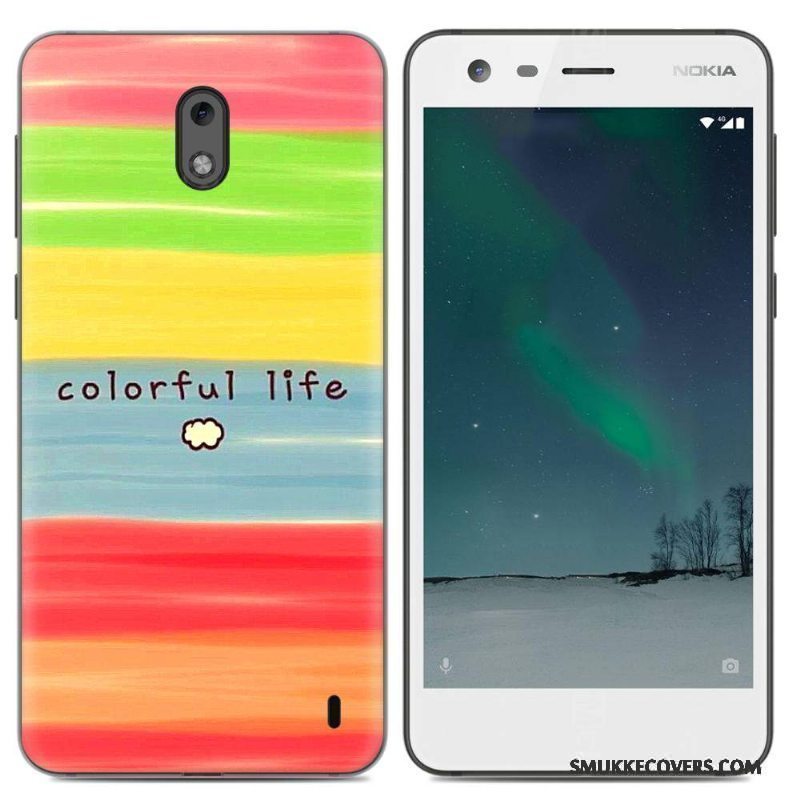 Etui Nokia 2 Beskyttelse Trend Gul, Cover Nokia 2 Tasker Simple Pu