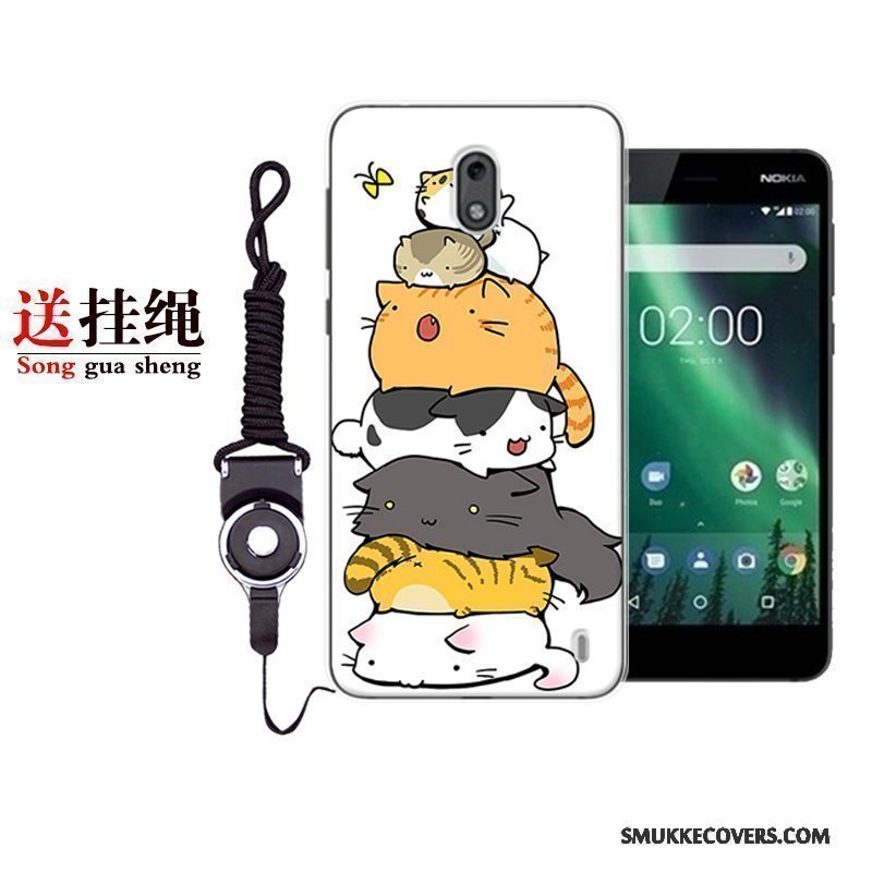 Etui Nokia 2 Cartoon Anti-fald Rød, Cover Nokia 2 Tasker Telefonsmuk