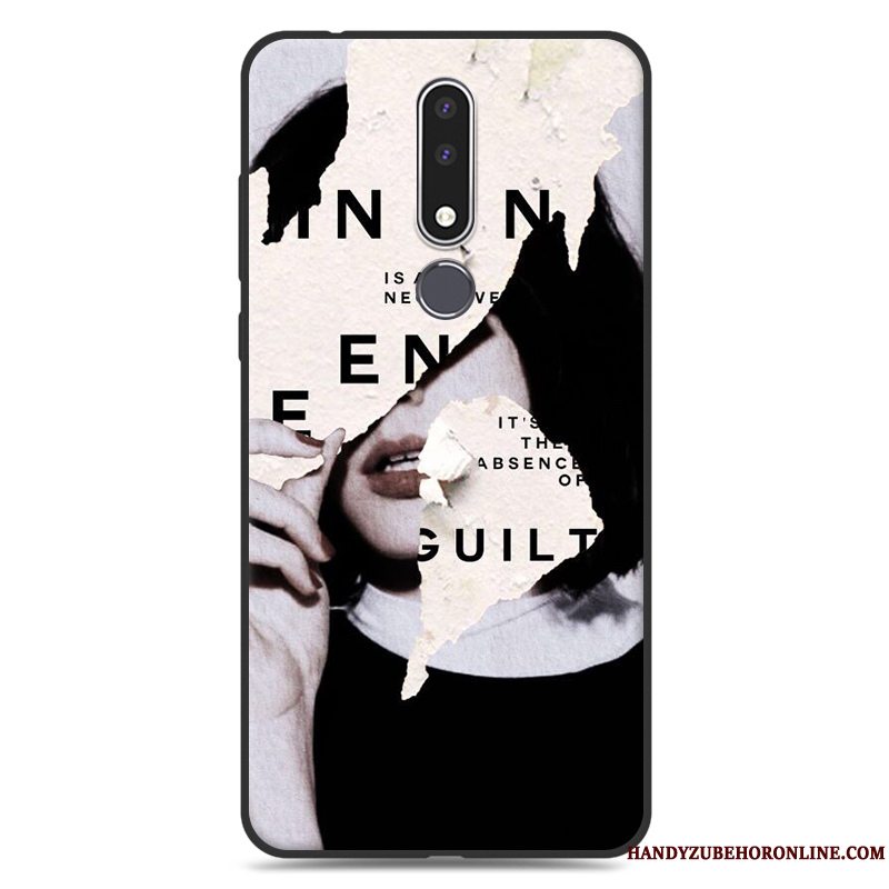 Etui Nokia 3.1 Plus Beskyttelse Af Personlighed Anti-fald, Cover Nokia 3.1 Plus Cartoon Hvid Telefon