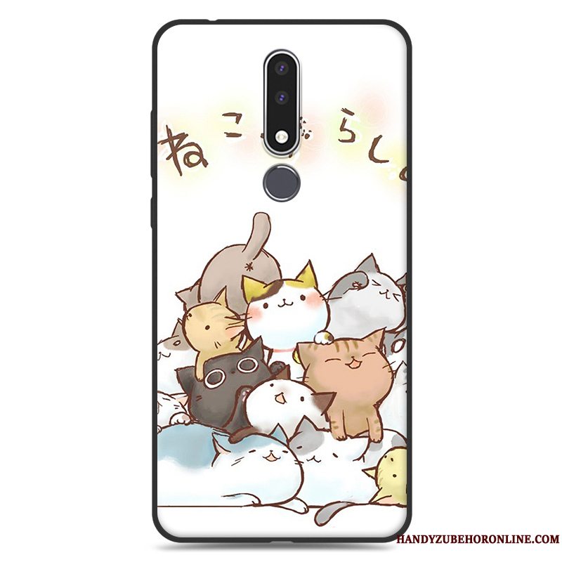 Etui Nokia 3.1 Plus Beskyttelse Af Personlighed Anti-fald, Cover Nokia 3.1 Plus Cartoon Hvid Telefon