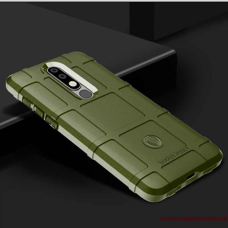 Etui Nokia 3.1 Plus Beskyttelse Tre Forsvar Ring, Cover Nokia 3.1 Plus Tasker Ny Skærmbeskyttelse