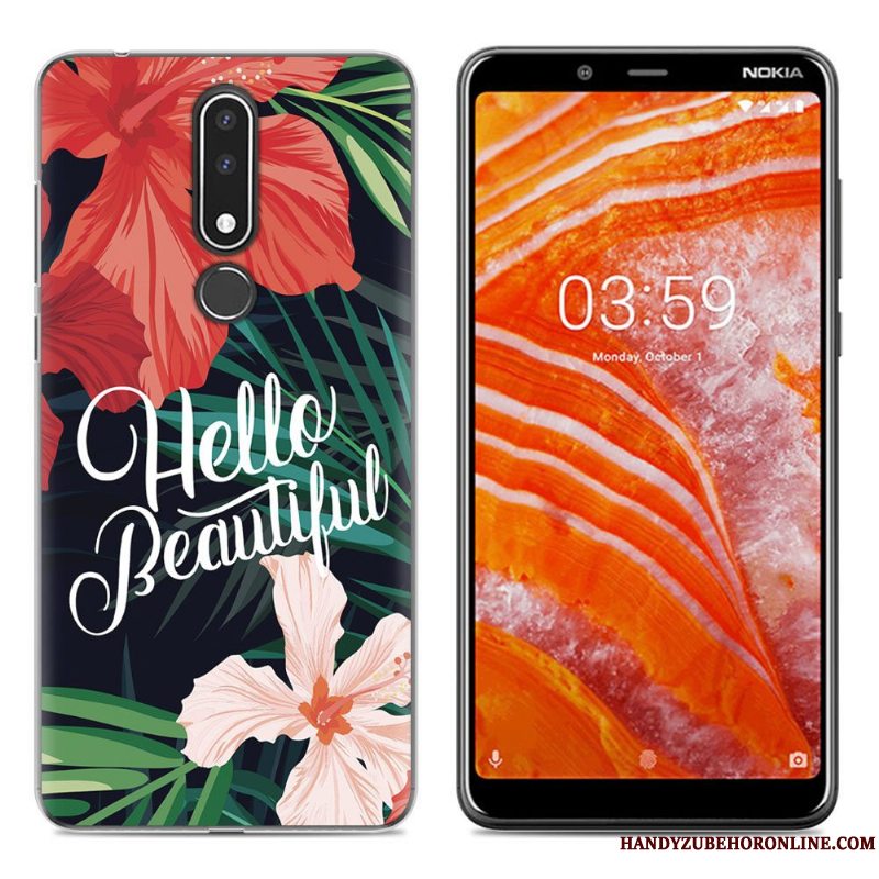 Etui Nokia 3.1 Plus Cartoon Simple Telefon, Cover Nokia 3.1 Plus Blød Ny Grøn