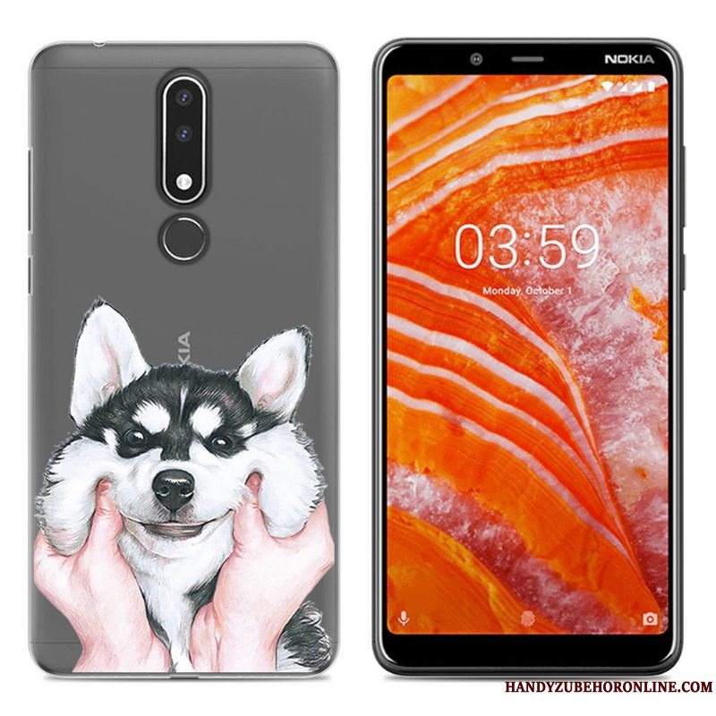 Etui Nokia 3.1 Plus Cartoon Simple Telefon, Cover Nokia 3.1 Plus Blød Ny Grøn