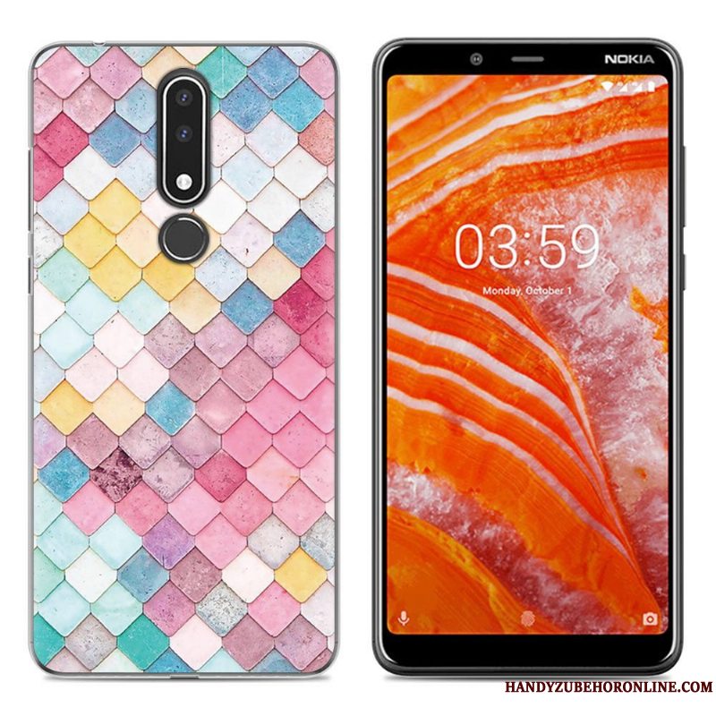 Etui Nokia 3.1 Plus Cartoon Simple Telefon, Cover Nokia 3.1 Plus Blød Ny Grøn