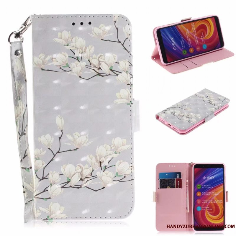 Etui Nokia 3.1 Plus Tegnebog Fold Hvid, Cover Nokia 3.1 Plus Tasker Telefon