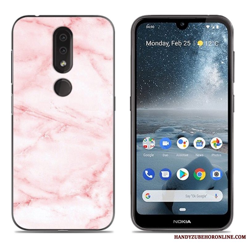 Etui Nokia 4.2 Tasker Blå Telefon, Cover Nokia 4.2 Blød Anti-fald