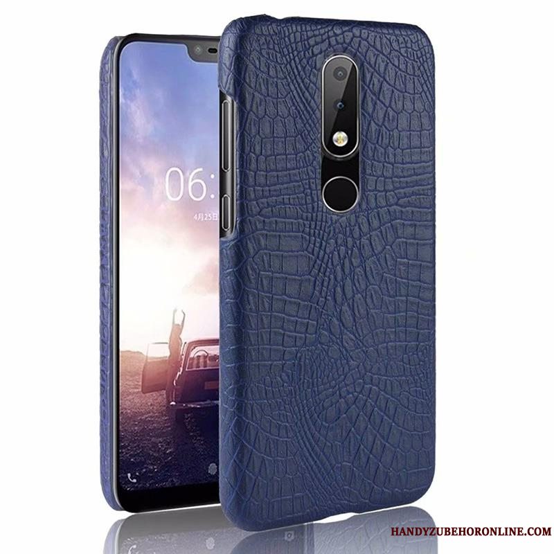 Etui Nokia 5.1 Plus Læder Kvalitet Krokodille Mønster, Cover Nokia 5.1 Plus Beskyttelse Telefonaf Personlighed