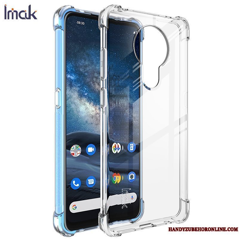 Etui Nokia 5.3 Silikone Ny Hvid, Cover Nokia 5.3 Tasker Anti-fald Telefon