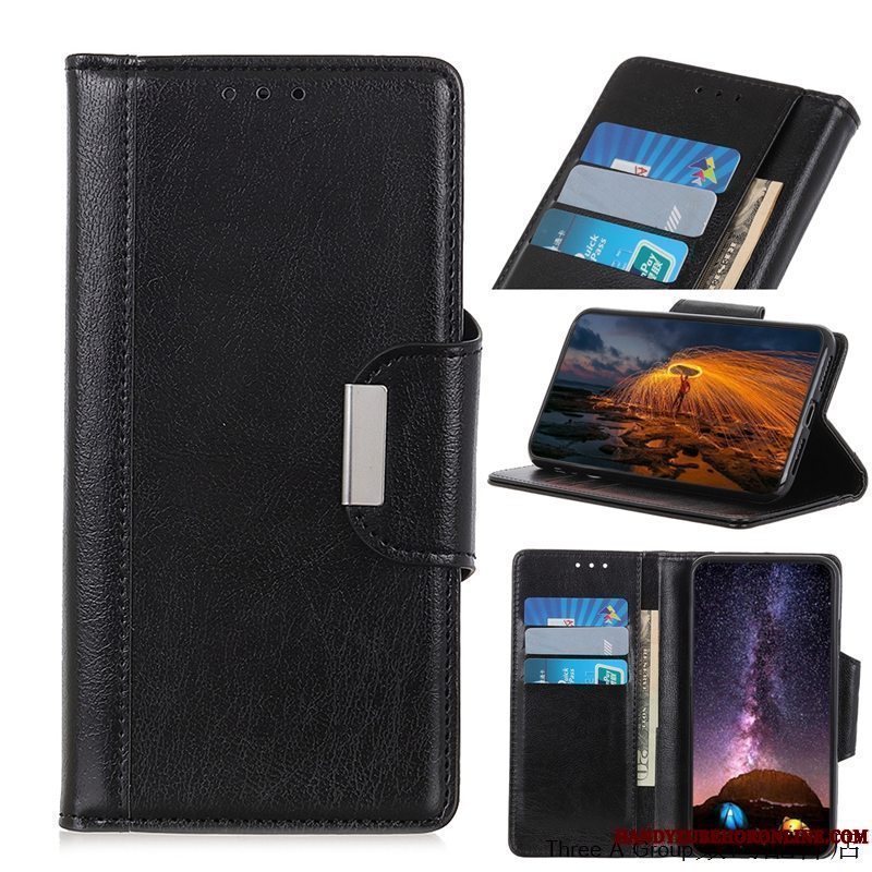 Etui Nokia 5.3 Vintage Business Hvid, Cover Nokia 5.3 Folio Anti-fald Kort