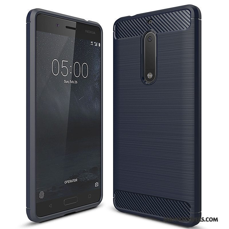 Etui Nokia 5 Beskyttelse Telefonfiber, Cover Nokia 5 Blød Rød