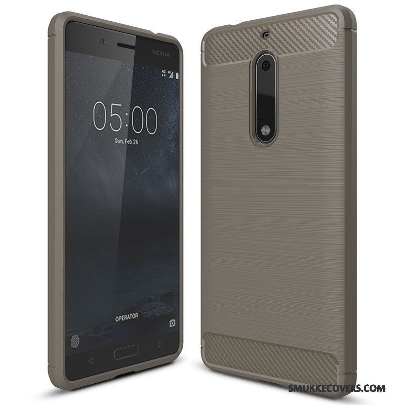 Etui Nokia 5 Beskyttelse Telefonfiber, Cover Nokia 5 Blød Rød