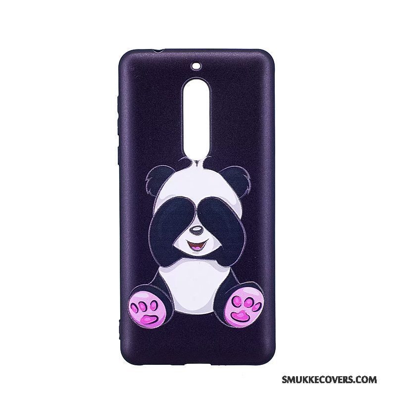 Etui Nokia 5 Cartoon Blå Telefon, Cover Nokia 5 Relief Trend