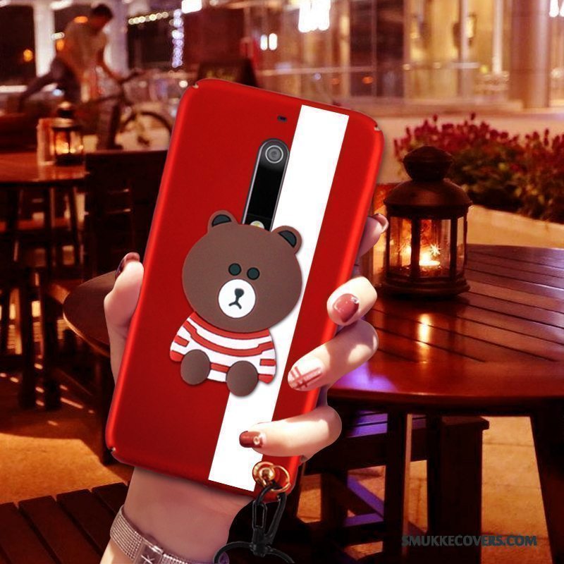 Etui Nokia 5 Tasker Tredimensionale Telefon, Cover Nokia 5 Beskyttelse Rød Bjørn