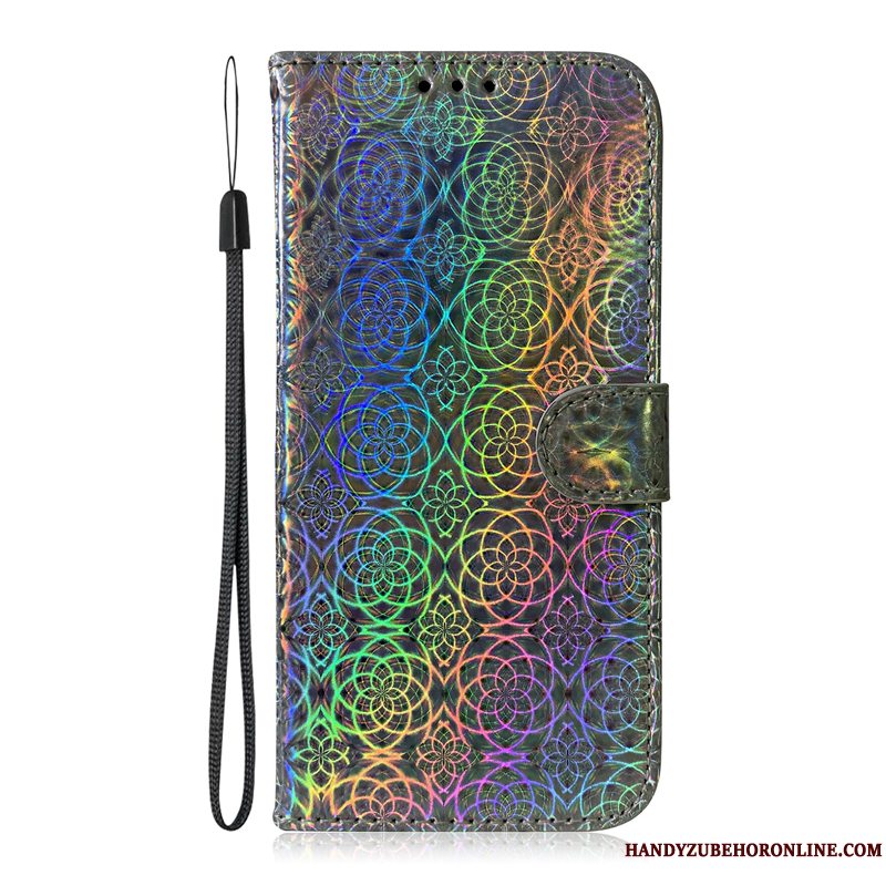 Etui Nokia 6.2 Folio Sølv Telefon, Cover Nokia 6.2 Læder Blå Anti-fald