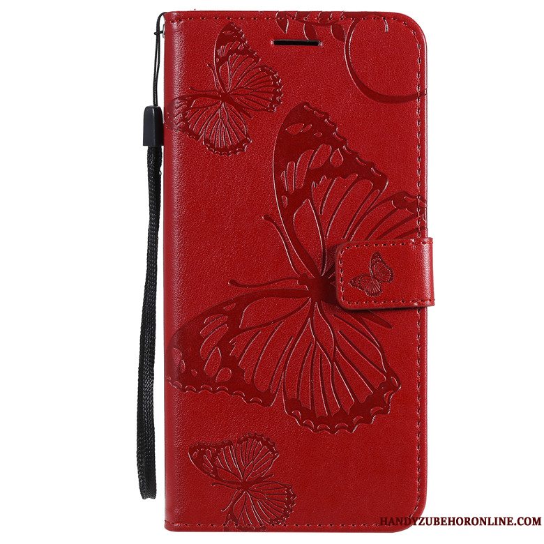 Etui Nokia 6.2 Folio Telefonsommerfugl Blomster, Cover Nokia 6.2 Læder Blå Anti-fald