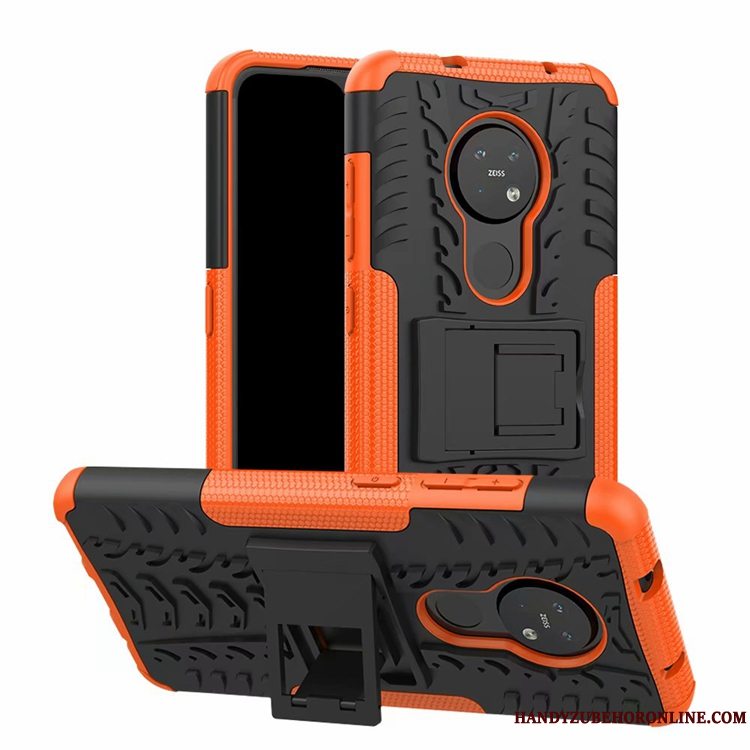 Etui Nokia 6.2 Silikone Rød Telefon, Cover Nokia 6.2 Nubuck Af Personlighed