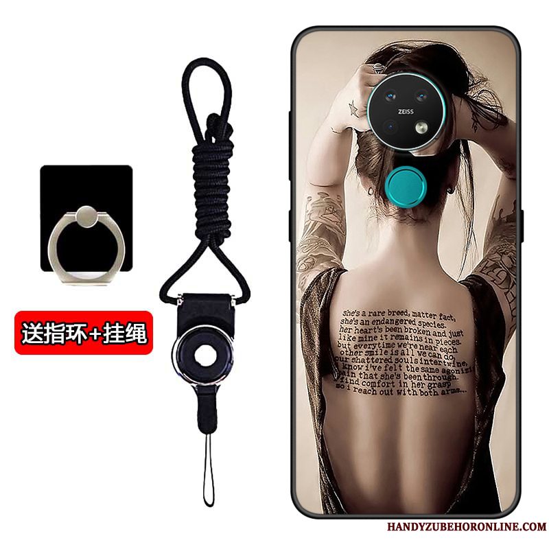Etui Nokia 6.2 Tasker Telefonanti-fald, Cover Nokia 6.2 Cartoon Sort Tilpas