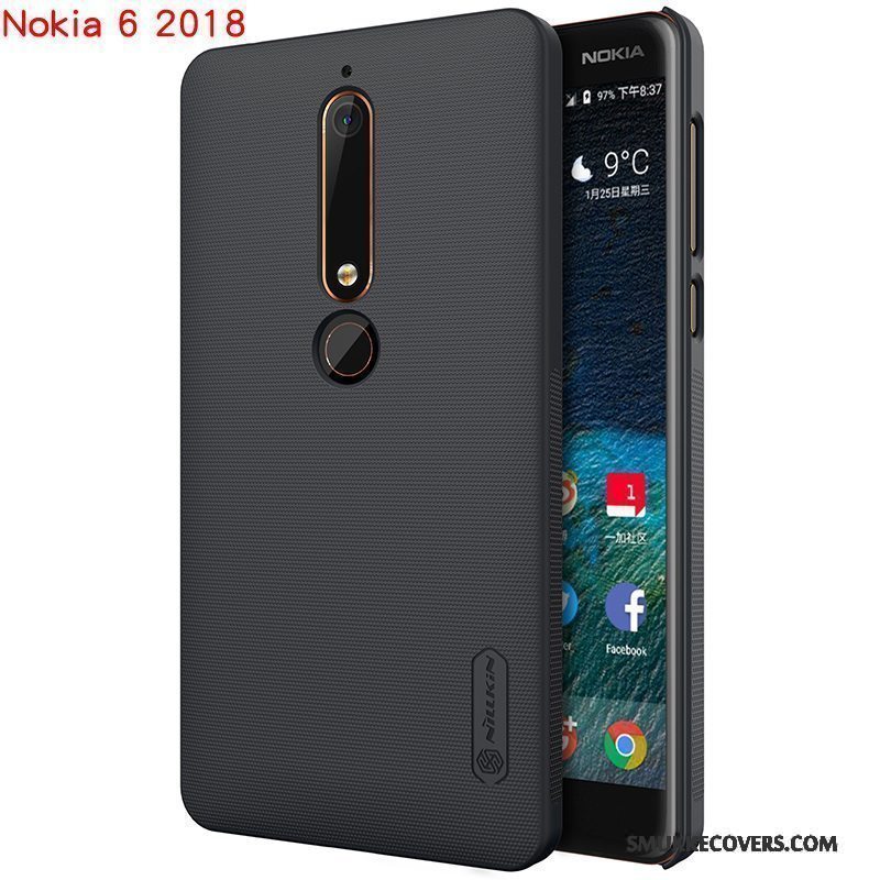 Etui Nokia 6 Beskyttelse Sort Hård, Cover Nokia 6 Guld Telefon