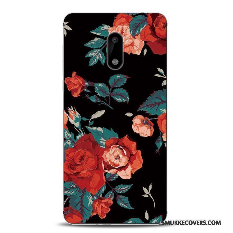 Etui Nokia 6 Beskyttelse Telefonblomster, Cover Nokia 6 Silikone Lille Sektion