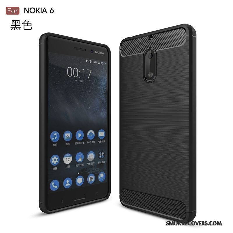 Etui Nokia 6 Blød Telefonanti-fald, Cover Nokia 6 Silikone Ny Rød