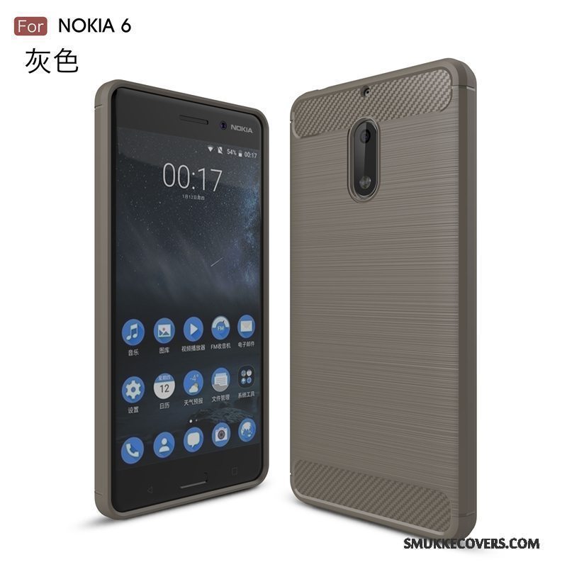 Etui Nokia 6 Blød Telefonanti-fald, Cover Nokia 6 Silikone Ny Rød